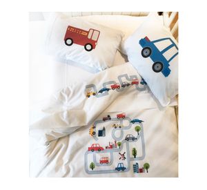 Funda de plumón Autopista blanco cuna