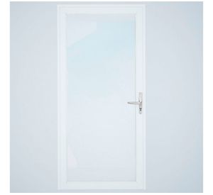 Puerta vidriada 65x200 cm termopanel izquierda blanca Mundo Glass