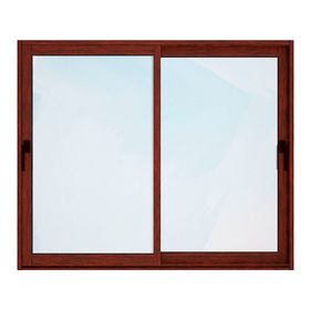 Ventana Aluminio 195x205 cm Termopanel Corredera Madera Mundo Glass