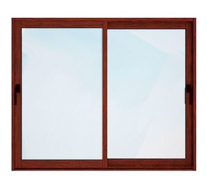 Ventana Aluminio 195x205 cm Termopanel Corredera Madera Mundo Glass