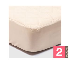Cubre Colchón 2 plazas beige