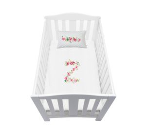 Cubreplumón cuna Letras Vintage Z blanco