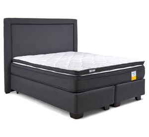 Cama americana 2 plazas Eurotop + respaldo + Topper Drimkip