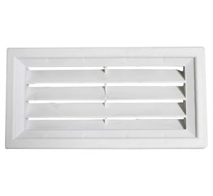 Celosía plana plástico 12.5x25 cm Nova Clip blanco