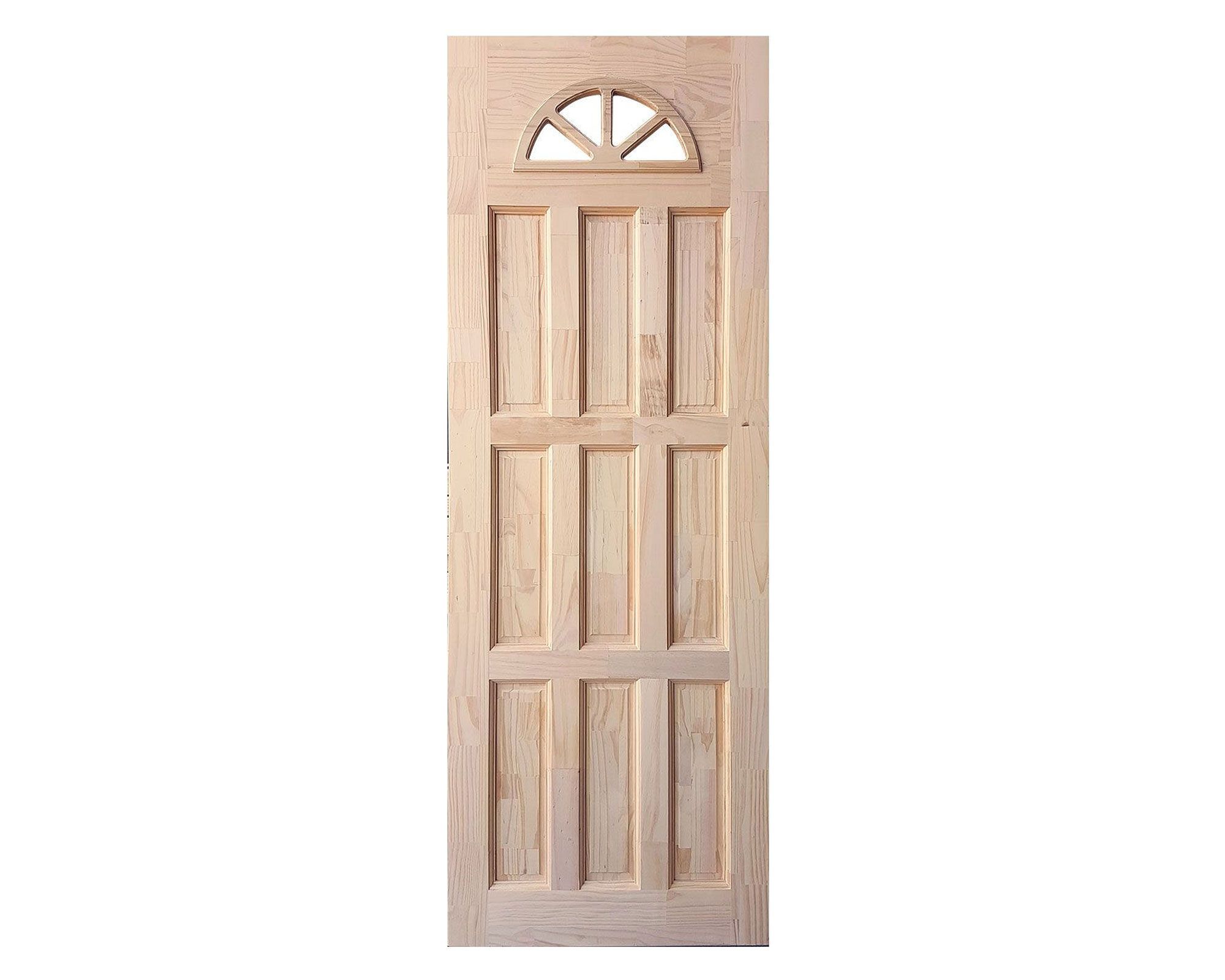 Puerta Pino Radiata Ibiza 9 paneles 90x220 cm Moldupanel