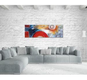 Óleo abstracto Luna 40x120 cm