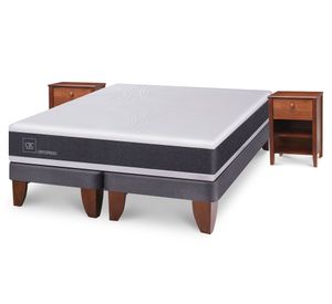 Cama europea king Ortopedic + velador New Torino Cic