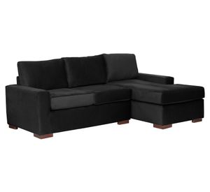 Sofá seccional 3 cuerpos Livorno negro
