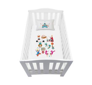 Cubreplumón cuna Circo blanco