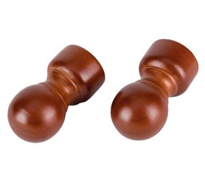 Terminal Bola madera 19 mm chocolate 2 un