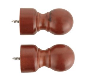 Terminal Bola madera 19 mm chocolate 2 un