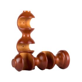 Soporte de cortina Doble madera chocolate 2 un