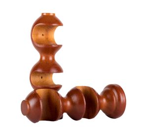 Soporte de cortina Doble madera chocolate 2 un
