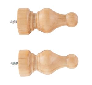 Terminal Árabe madera 28 mm natural 2 un