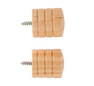 Terminal Tapón madera 19 mm natural 2 un