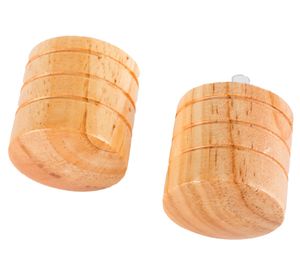 Terminal Tapón madera 19 mm natural 2 un