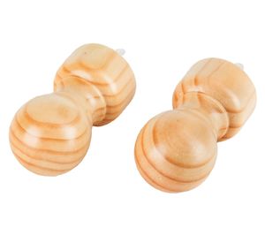 Terminal Bola madera 19 mm natural 2 un