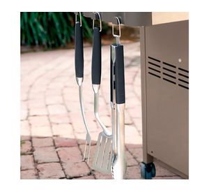 Set accesorios parrilla 4 piezas acero inoxidable