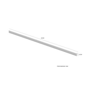 Barra clóset 2 ganchos blanco