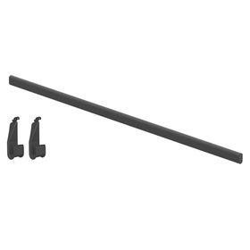 Barra clóset 2 ganchos grafito