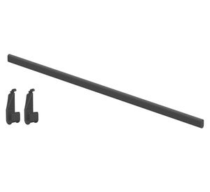Barra clóset 2 ganchos grafito