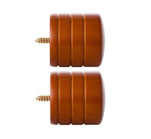 Terminal Tapón madera 19 mm chocolate 2 un