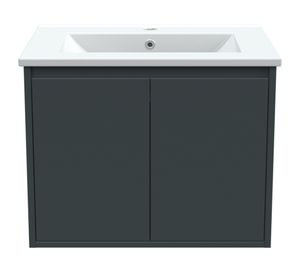 Mueble vanitorio Amelie dark grey + cubierta 61x46.5 cm