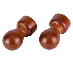 Terminal Bola madera 28 mm chocolate 2 un
