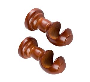 Soporte de cortinas Simple madera 28 mm chocolate 2 un
