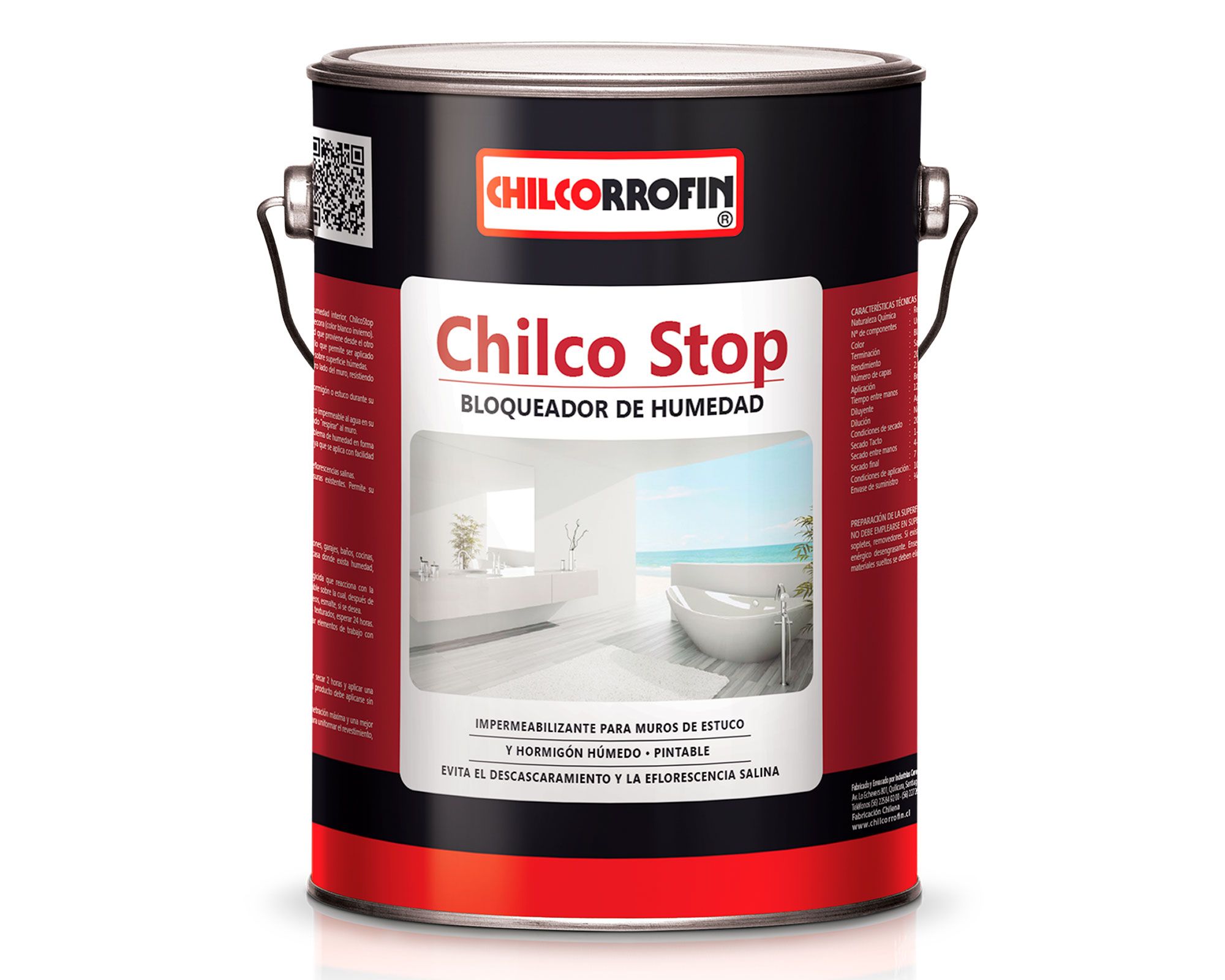 Impermeabilizante Chilco Stop 5 kg Blanco Invierno Satín Chilcorrofin