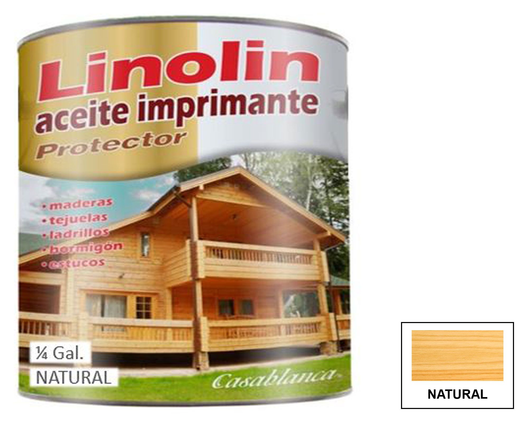 Aceite imprimante 1/4 galón café claro brillante Dynal