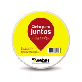 Cinta para juntas yeso cartón 5 cm x 20 m Weber.