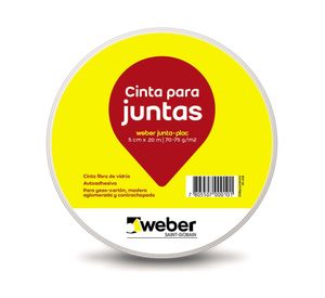 Cinta para juntas yeso cartón 5 cm x 20 m Weber.