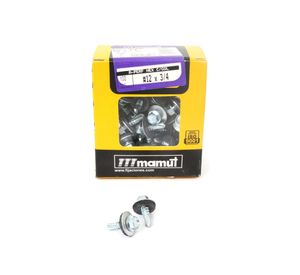 Tornillo hexagonal 12mm x3/4'' autoperforante 100 unidades Mamut