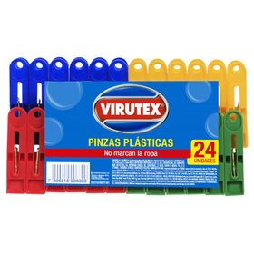 Pinzas para ropa plástico Virutex