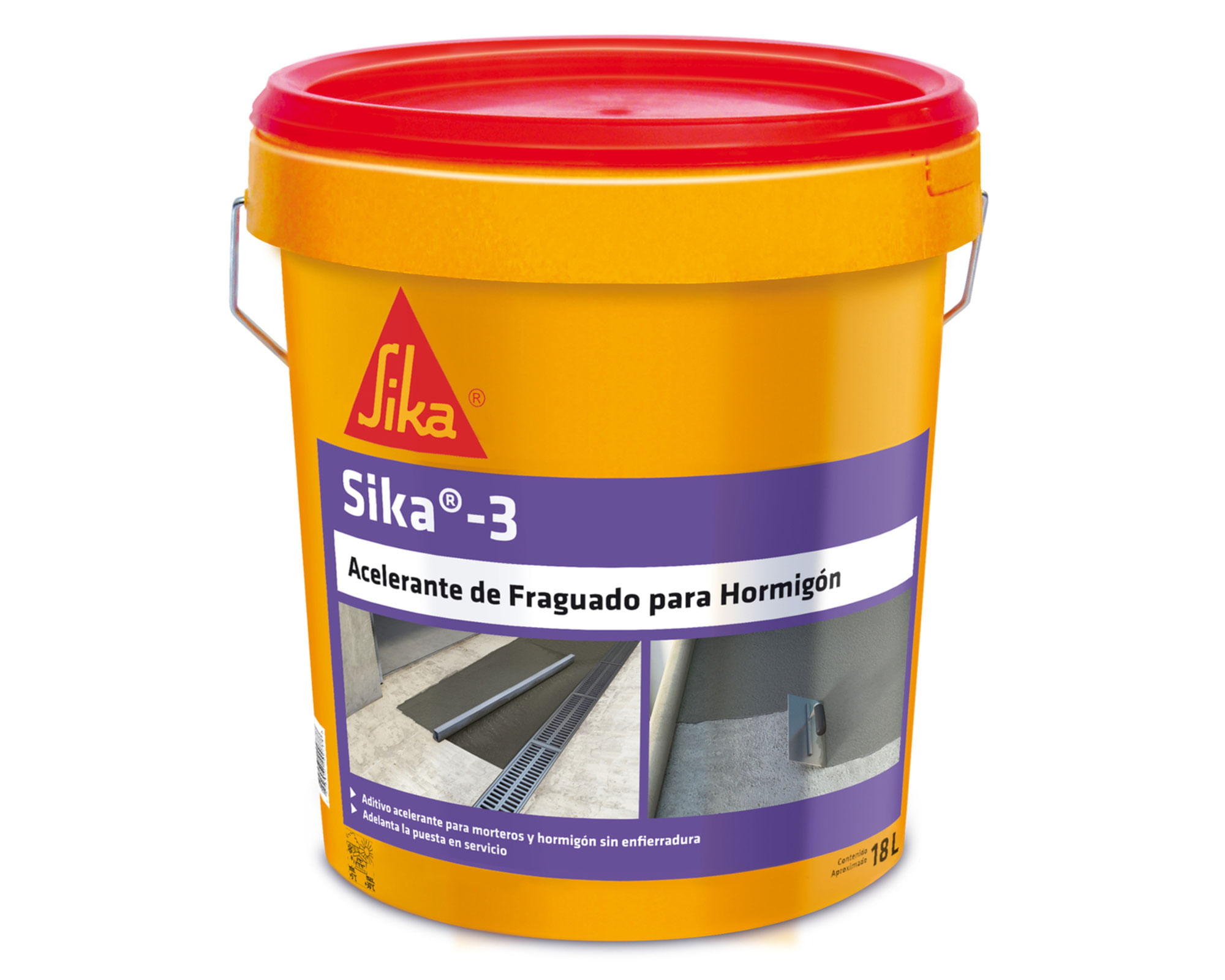 Acelerador de fraguado y endurecimiento 18 lts sika 3 Sika