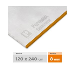Plancha fibrocemento 8x1200x2400 mm Permanit estructural Pizarreño