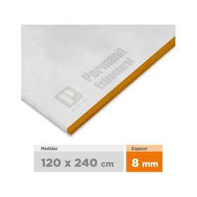 Plancha fibrocemento 8x1200x2400 mm Permanit estructural Pizarreño
