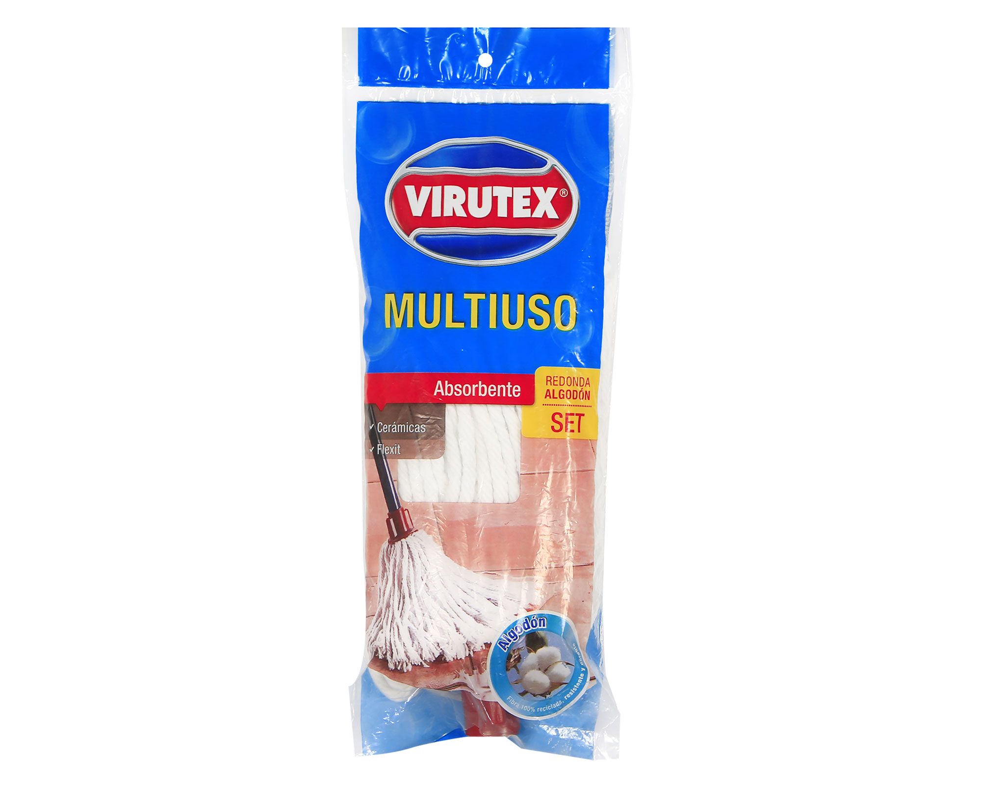 Mopa algodón + mango Virutex