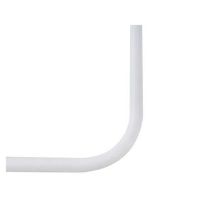 Barra cortina baño 0,75x1,8 m angular plástificada blanco Indegal