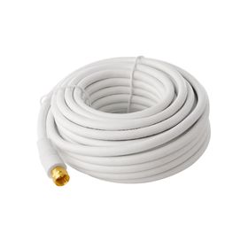 Cable coaxial conector f blanco x7.5 metros Macrotel