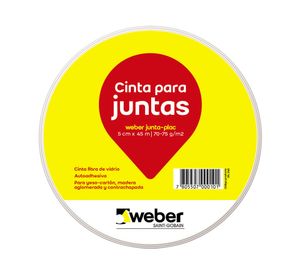 Cinta para juntas yeso cartón 5 cm x 45 m Weber