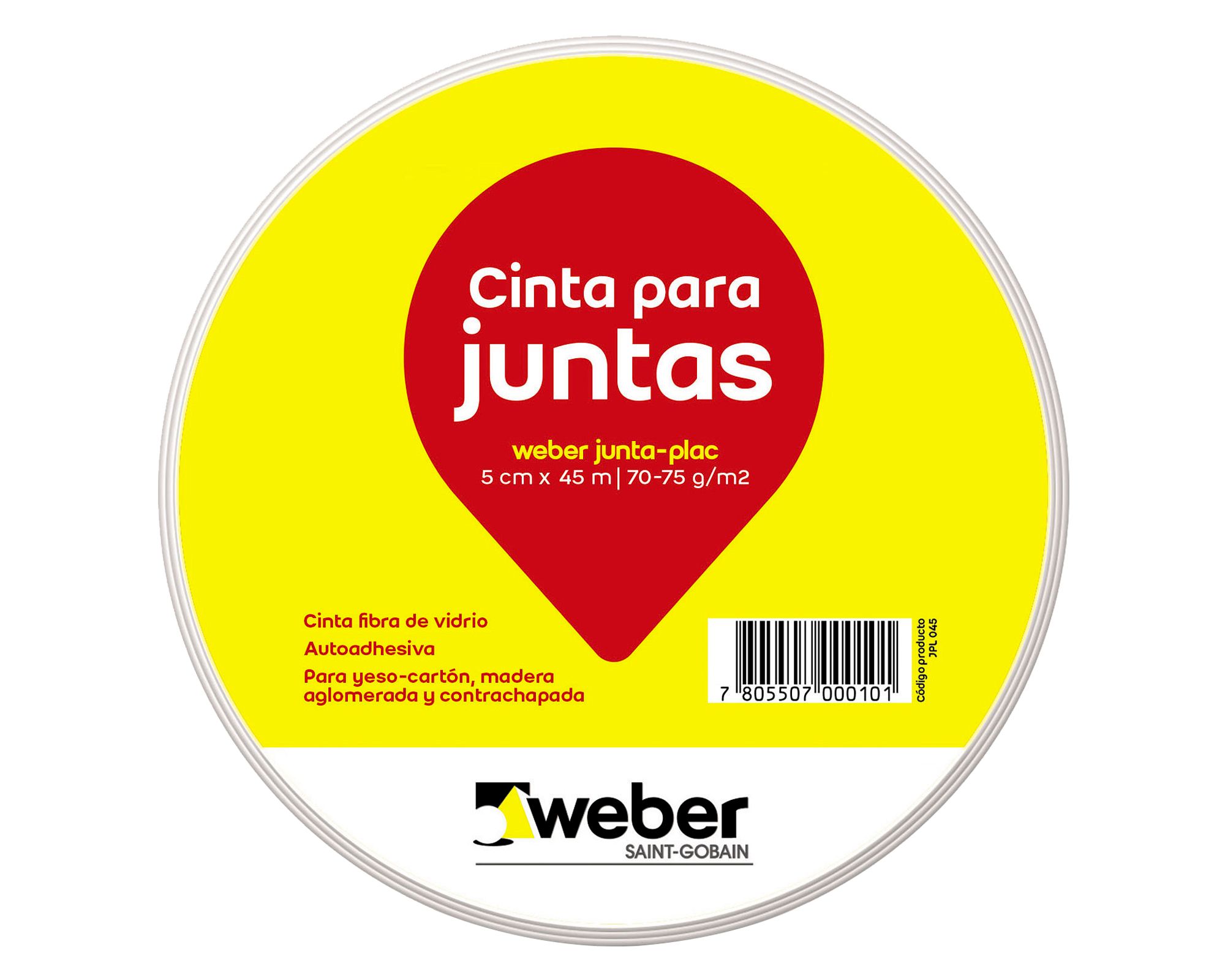 Cinta de Fibra de Vidrio 5 cm x 45 m Weber