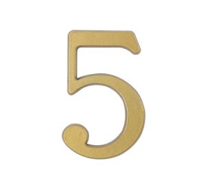 Número 5 7 cm bronce Poli