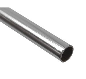 Tubo cortina 12 mm 2,5 m liso cromado Metalhsa