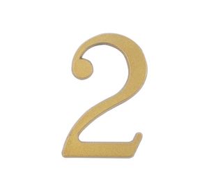 Número 2 7 cm bronce Poli