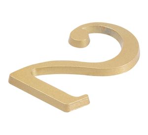 Número 2 7 cm bronce Poli