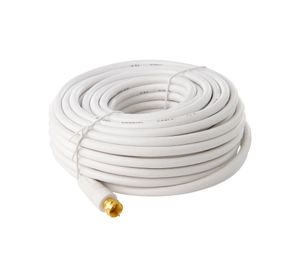 Cable coaxial 15 m MV-825 conector F RG-59/U blanco Macrotel