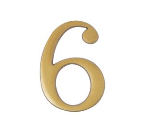 Número 6 7 cm bronce Poli