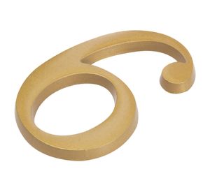 Número 6 7 cm bronce Poli